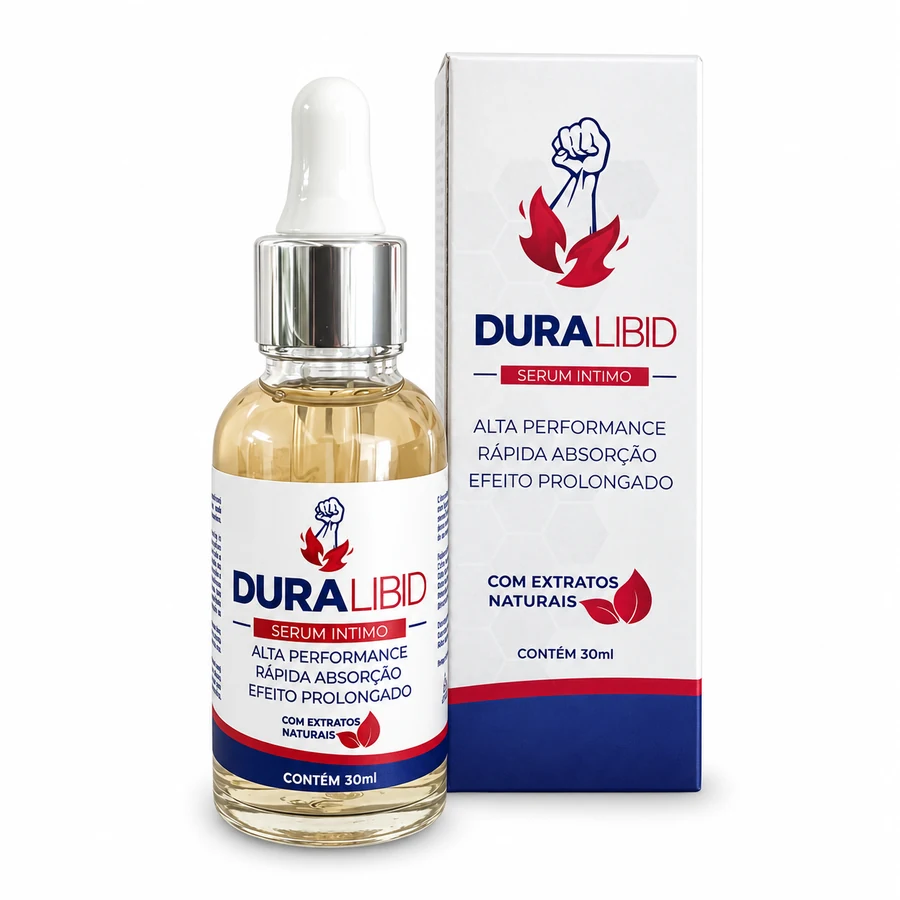 Frasco de 30 mL e caixa do DuraLibid Sérum Íntimo