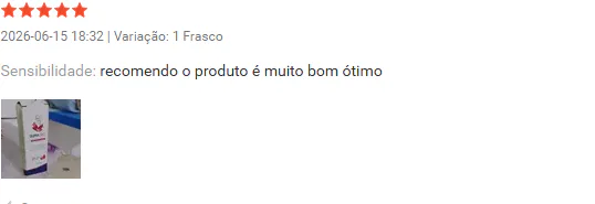 Avaliação 5 estrelas na Shopee recomendando o produto.