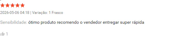 Avaliação 5 estrelas na Shopee recomendando o produto e destacando entrega rápida.